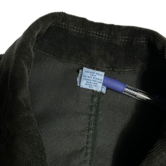 GH Bass Women's Green Corduroy Jacket Size XS Pockets Metal Buttons - Picture 5 of 7